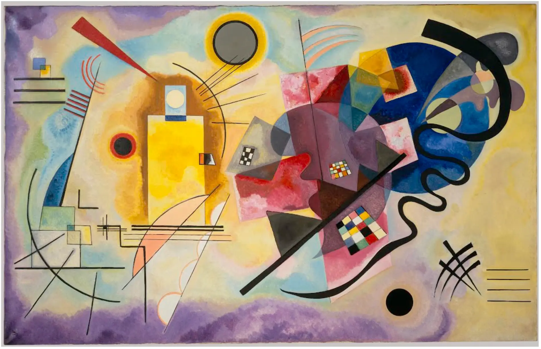 Kandinsky — Yellow-Red-Blue, 1925