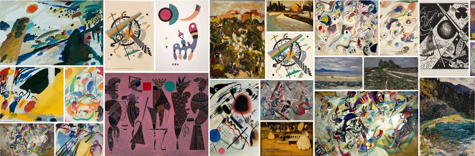 Kandinsky — grid of paintings from the online collection