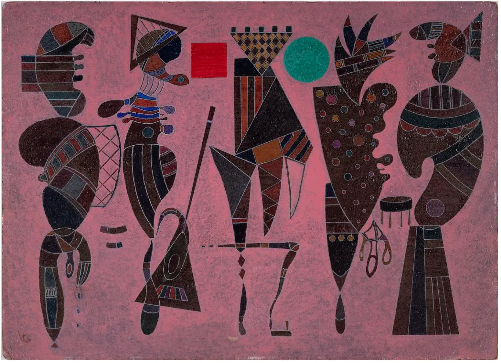 Kandinsky — abstract painting with stylised figures